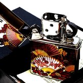 ZIPPO 和柄 扇子 ジッポ ライター シルバー レッド 和風 センス 赤 日本 美しい おしゃれ 華やか レディース メンズ ギフト プレゼント