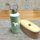 ミニシュナ かわいい 取っ手付きマグボトル おしゃれ 290ml 保温 保冷 ステンレス マグボトル 取っ手付き 真空 断熱 二重構造 ボトル タンブラー 水筒 マイボトル オリジナル ミニチュアシュナウザー シュナウザー シュナ 犬 ペット