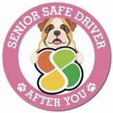 カーサイン 高齢者マーク SENIOR SAFE DRIVER ブルドッグ マグネット 強力 直径13cm 肉球 日本製 車 ステッカー