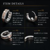 フープピアス メンズ ひっかからない 片耳 金属アレルギー 中折れ 溝付きキュービック リバーシブル リング 3×13mm ピンクゴールド PG 耳たぶ 1個売り プレゼント