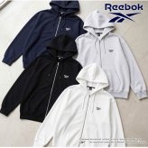 Reebok リーボック ジップパーカー メンズ レディース rm-6105 スウェットパーカー フルジップ 長袖 フーディー 裏起毛 暖かい ロゴ 刺繍 ビッグシルエット オーバーサイズ 羽織り スポーティ カジュアル M L LL 2026FW Karlas 別注
