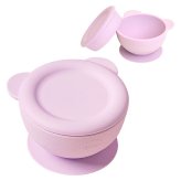 当日出荷 楽天ランキング受賞！リリーブ ファースト離乳食吸着ボウル パープル ギフト reliev ベビー食器 離乳食 食器 出産祝い プレゼント 子供用食器 プラチナシリコン 食洗機 電子レンジOK 皿 ベビーボウル キッズボウル 離乳食初期・中期 もらって 嬉しい