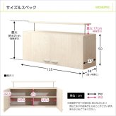 ラック DEALS-ディールズ- 上置き125cm DSP-UE125--WOK ホワイトオーク ホームテイスト ディスプレイ 壁面収納 コレクション 上置き つっぱり棒付き 新生活