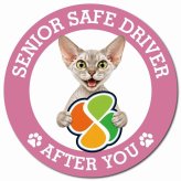 カーサイン 高齢者マーク SENIOR SAFE DRIVER デボンレックス マグネット 強力 直径13cm 肉球 日本製 車 ステッカー