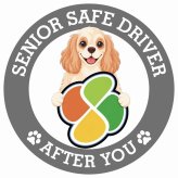 カーサイン 高齢者マーク SENIOR SAFE DRIVER アメリカンコッカースパニエル ステッカー シール 直径13cm 肉球 日本製 車