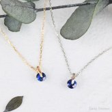 ブルー サファイア プチ ネックレス プラチナ 18金 一粒 一石 シンプル ペンダント レディース プチネックレス K18 Pt900 記念日 誕生石 9月 ブルーサファイア  プレゼント petit