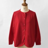 【BARNDOOR バーンドア】 ドット ボタン ミニ裏毛 袖口 リブ カーディガン(1217005)レディース 春 夏 ゆったり 北欧 アウター 羽織 ジャケット ナチュラル 服 新作 シンプル おしゃれ コーディネート 人気 30代 40代 50代 60代 母の日 クリスマス ギフト プレゼント