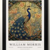 日本製 ウィリアム モリス クジャク 孔雀 ピーコック A3 サイズ ポスター アート おしゃれ 絵画 インテリア 北欧 イラスト マット紙 艶消し アートパネル 額 フレーム デザイン 壁掛け ギフト 新築祝い ディスプレイ  速達 送料無料