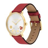 コーチ 腕時計 レディース 正規品 5年保証 エリオット 36mm レッド 赤 レザーベルト ハート チャーム クリスタル おしゃれ かわいい 女性 彼女 妻 娘 誕生日 記念日 クリスマス プレゼント ギフト 純正ショッパー付き COACH ELLIOT 成人 卒業 入学