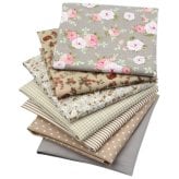 コットン生地 7枚セット はぎれ 布 手芸用 カットクロス 花柄 ドット ストライプ チェック 3色 裁縫 ハンドメイド パッチワーク 小物作り DIY 素材 LB0HLKPF1Z6