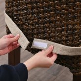 ダイニング家具 ダイニングチェア 1脚 コンパクト クッション付き ウォーターヒヤシンス 木製 おしゃれ アジアン アンティーク ナチュラル インテリア テイスト 家具 レストラン カフェ