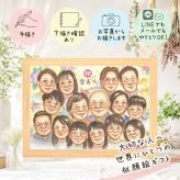 似顔絵 傘寿 ギフト 名入れ 手描き プレゼント 贈り物 傘寿 記念日 誕生日 80歳 長寿祝い 大人数 お父さん 家族 両親 お母さん 名入れ 修正無料 下書き確認 そっくり 親孝行 一生もの 宝物 長寿 80歳 思い出 長寿祝い 白寿祝い 百寿祝い クリスマス 大量注文 同窓会 初任給 卒寿祝い 感動 還暦祝い ブライダルギフト ホワイトデー 贈答品 披露宴