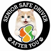 カーサイン 高齢者マーク SENIOR SAFE DRIVER ラガマフィン ステッカー シール 直径13cm 肉球 日本製 車