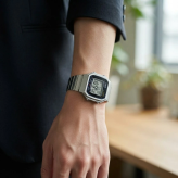 箱なし カシオ 腕時計 メンズ レディース CASIO シルバー ブラック デジタル レトロ メタル 5気圧防水 ストップウォッチ アラーム LEDライト 海外モデル 逆輸入 シンプル 通勤 通学 誕生日 プレゼント ギフト 成人 卒業 入学
