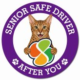 カーサイン 高齢者マーク SENIOR SAFE DRIVER オシキャット マグネット 強力 直径13cm 肉球 日本製 車 ステッカー