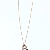 イニシャル ネックレス K18 ゴールド ダイヤモンド 0.01ct 一粒 ダイヤネックレス レディース ペンダント 18金 華奢 アルファベット A シンプル 人気 アクセサリー