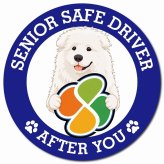 カーサイン 高齢者マーク SENIOR SAFE DRIVER マレンマシープドッグ マグネット 強力 直径13cm 肉球 日本製 車 ステッカー