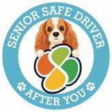 カーサイン 高齢者マーク SENIOR SAFE DRIVER イングリッシュコッカースパニエル ステッカー シール 直径13cm 肉球 日本製 車