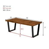 テーブル リビング フリー 高さ37cm セラミック ヴィンテージ調 古木風 木目調 石目調 アンティーク感 スチール脚 センター 座卓 コーヒー オシャレ スタイリッシュ かわいい かっこいい 新生活