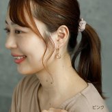 ピアス 金属アレルギー フープピアス  サージカルステンレス 落ちない 引っかからない 外れにくい 人工オパール 誕生石 ひと粒 片耳 1個