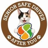 カーサイン 高齢者マーク SENIOR SAFE DRIVER ジャパニーズボブテイル ステッカー シール 直径13cm 肉球 日本製 車