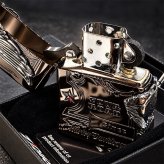 ZIPPO ライター ハーレー ダビッドソン ジッポ チョコブラウン チタン加工 3面大型メタル イーグル HARLEY-DAVIDSON 日本国内限定モデル かっこいい ギフト