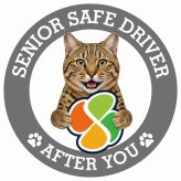 カーサイン 高齢者マーク SENIOR SAFE DRIVER ピクシーボブ ステッカー シール 直径13cm 肉球 日本製 車