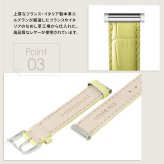 エルブラン HERBELIN アンタレス ANTARES 専用 替えバンド ベルト レディース BRAC17048A103 シングル ストラップ シルバー ANIS クロコ型押し ライムグリーン