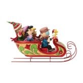 スヌーピー&フレンズ そり 17.5cm クリスマス | ジムショア ピーナッツ グッズ フィギュア 人形 置物 彫刻 Jim Shore 正規輸入品
