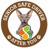 カーサイン 高齢者マーク SENIOR SAFE DRIVER ピーターボールド マグネット 強力 直径13cm 肉球 日本製 車 ステッカー