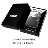 ZIPPO アーマー 三面彫刻 ストリームエングレーブ ブラックニッケルミラー ジッポ ライター 両面加工 シャインレイカット アラベスク 黒 おしゃれ 重厚 高級 メンズ かっこいい ギフト プレゼント