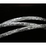 ハワイアンジュエリー バングル ハワイアンジュエリー ブレスレット 三連 刻印 無料 サイズが選べる クローズバングル 3連 スクロール シルバー925 彼女 妻 女性 レディース 誕生日 プレゼント ハロウィン 【品番：B1060】