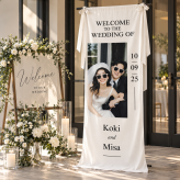 ウェディング タペストリー 結婚式 ウェルカムスペース ウェルカムボード 写真入りタペストリー 新郎新婦 前撮り写真 フォトウェディング 挙式 披露宴 結婚披露宴 婚礼装飾 高砂装飾 受付装飾 フォトブース 結婚祝い プレ花嫁 花嫁DIY オーダーメイド 名入れ 日付入り 記念日 フォトアイテム 結婚式演出 二次会 ガーデンウェディング ナチュラルウェディング 韓国風ウェディング おしゃれ 