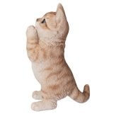 置物 猫 おねだり茶トラ猫 高さ23cm woobia ウービア リアル かわいい おしゃれ 玄関 インテリア オブジェ ガーデン 茶トラ おねだり ねこ ネコ 動物 アニマル 癒し 棚 北欧 プレゼント ギフト 新築祝い 猫好き