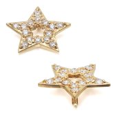 ゴールド ネックレス K18 18金 ネックレス ダイヤモンド ゴールド ネックレス チェーン スター 星 選べる3色 イエロー ピンク ホワイト シンプル 華奢 上品 ご褒美 彼女 妻 女性 レディース 誕生日 プレゼント ハロウィン 【品番：CG-TI-379】