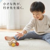 [日本製安心おもちゃ]　気弱なサイ　[押しぐるま 愉快で楽しい 木のおもちゃ 車 日本製 押し車 カタカタ 知育玩具 誕生祝い 赤ちゃん おもちゃ おしぐるま 6ヶ月 1歳 2歳 3歳 誕生日ギフト 出産祝いにお薦め♪男の子 女の子 木工職人手作り 親子 木育 家族 マッサージ 背中コロコロ ]