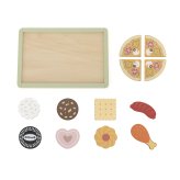 誕生日プレゼント PolarB ポーラービー おままごと オーブンレンジ オーブン ままごとセット 木製 木のおもちゃ お料理ごっこ ごっこ遊び フードパーツ12点 ピザ クッキー トレー付き 持ち手付き 音が鳴る 知育玩具 北欧 くすみカラー おしゃれ 小物入れ 男の子 女の子 お祝い ギフト