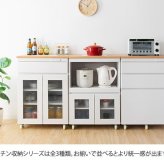 食器棚 キッチン収納 完成品 キッチンカウンター 引き出し KC-207-K 棚 開き戸 収納 Semplice センプリチェ 耐熱性 タイル キャビネット コンパクト 幅60 キャスター付 レンジ台 おしゃれ かわいい ホワイト 新生活