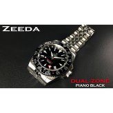ジーダ ZEEDA デュアルゾーン DUAL-ZONE PIANO BLACK 腕時計 メンズ 自動巻き GMT DU-BK