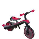 誕生日プレゼント GLOBBER グロッバー エクスプローラー トライク 3in1 三輪車 手押し棒付き トレーニングバイク キックバイク 二輪 変形 工具不要 自転車デビュー前 おでかけ 18カ月 1歳半 2歳 3歳 4歳 5歳 体重20kgまで レッド 男の子 女の子 お祝い ギフト
