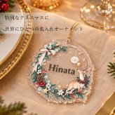 【名入れ】アクリル クリスマス オーナメント ツリー ギフト プレゼント 贈り物 透明 飾り 装飾 記念 記念日 インテリア 雑貨 冬 男の子 女の子 ペット 男性 女性 オーダーメイド トナカイ