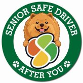 カーサイン 高齢者マーク SENIOR SAFE DRIVER チャウチャウ マグネット 強力 直径13cm 肉球 日本製 車 ステッカー