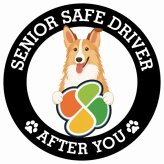 カーサイン 高齢者マーク SENIOR SAFE DRIVER スムースコリー ステッカー シール 直径13cm 肉球 日本製 車