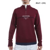 トミーヒルフィガー ゴルフ メンズ フロントロゴ ハーフジップ モックネックセーター TOMMY HILFIGER GOLF THMA472 秋冬モデル お誕生日祝い お祝い 記念品 お父さん 父の日 彼氏 男性 30代 40代 50代 60代  還暦祝い 敬老の日 人気プレゼント プレゼント