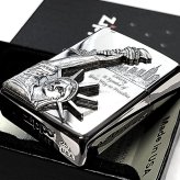 ZIPPO ライター 自由の女神 シルバー ジッポ 両面加工 ニューヨーク アメリカ 彫刻 ニッケル燻し 重厚立体メタル 銀 かっこいい Statue of Liberty おしゃれ レディース メンズ ギフト プレゼント
