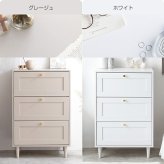 タンス チェスト 収納 框チェスト 衣類収納 収納チェスト ハイチェスト 洋服タンス 衣類タンス 框 かまち 韓国 インテリア コンパクト おしゃれ 3段 ハイタイプ ゴールド取っ手 幅60cm 3杯 スライドレール 新生活