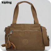 キプリング ハンドバッグ レディース ブランド Kipling エリシア ロゴ ワンポイント 無地 2WAY K43791-1NA Smooth Khaki