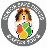 カーサイン 高齢者マーク SENIOR SAFE DRIVER シェットランドシープドッグ マグネット 強力 直径13cm 肉球 日本製 車 ステッカー