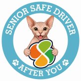 カーサイン 高齢者マーク SENIOR SAFE DRIVER スフィンクス ステッカー シール 直径13cm 肉球 日本製 車