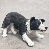 犬 置物 大きい じゃれるボーダーコリー 特大 横幅63cm woobia ウービア かわいい おしゃれ ガーデン インテリア オブジェ 巨大 可愛い プレゼント 北欧 玄関 雑貨 動物 モダン 面白い 庭 ギフト 屋外 家 リアル 玄関先 ガーデンオーナメント